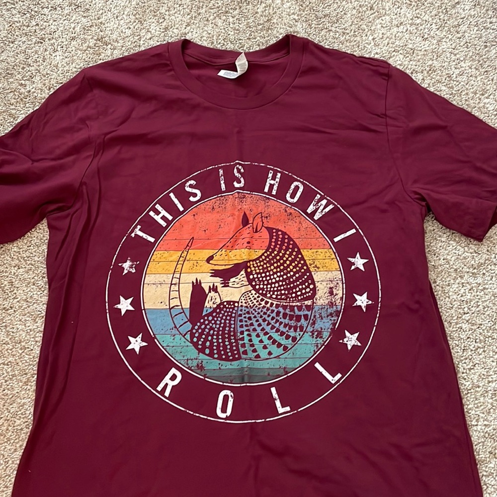 Armadillo Maroon Shirt